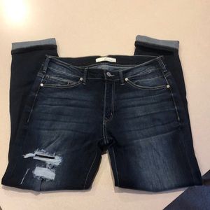 KanCan Dark Distressed Jeans